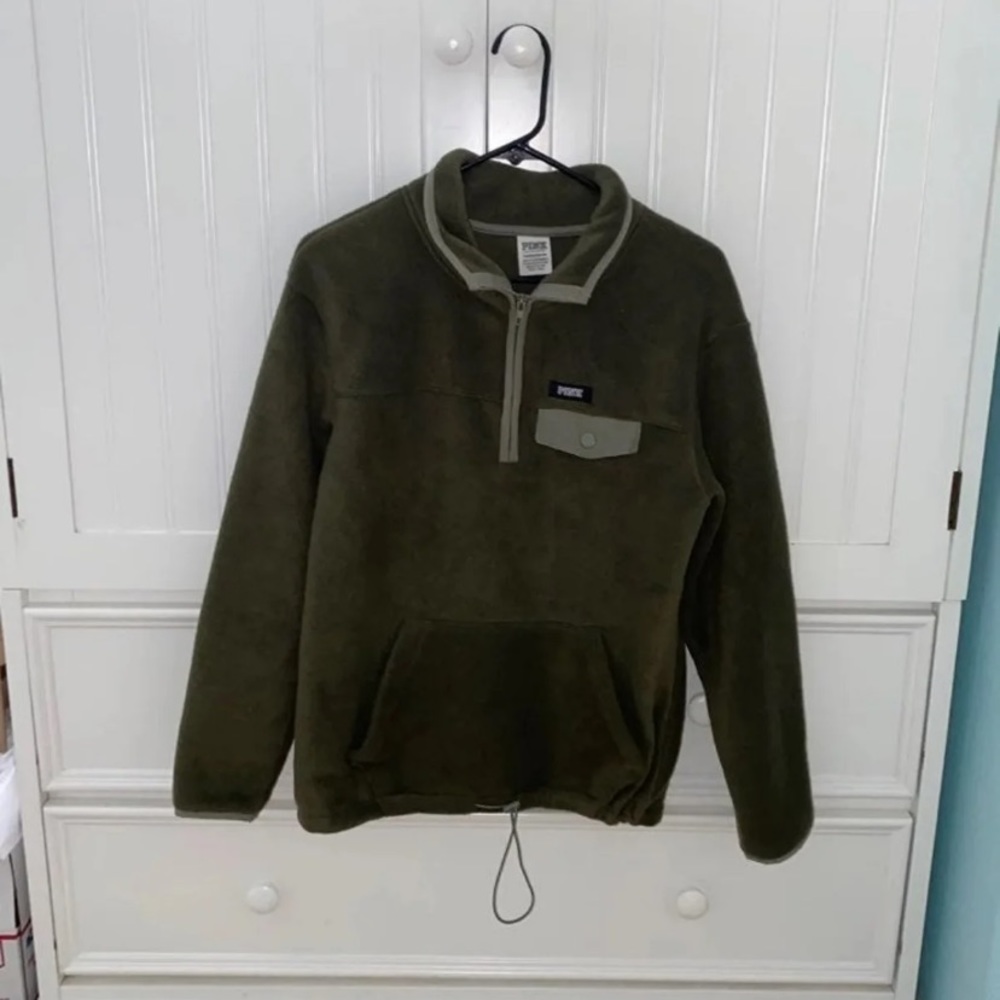 PINK Victoria Secret fleece half zip pullover